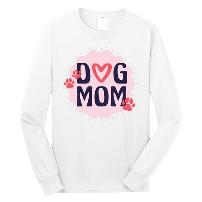 Dog Mom Paw Long Sleeve Shirt