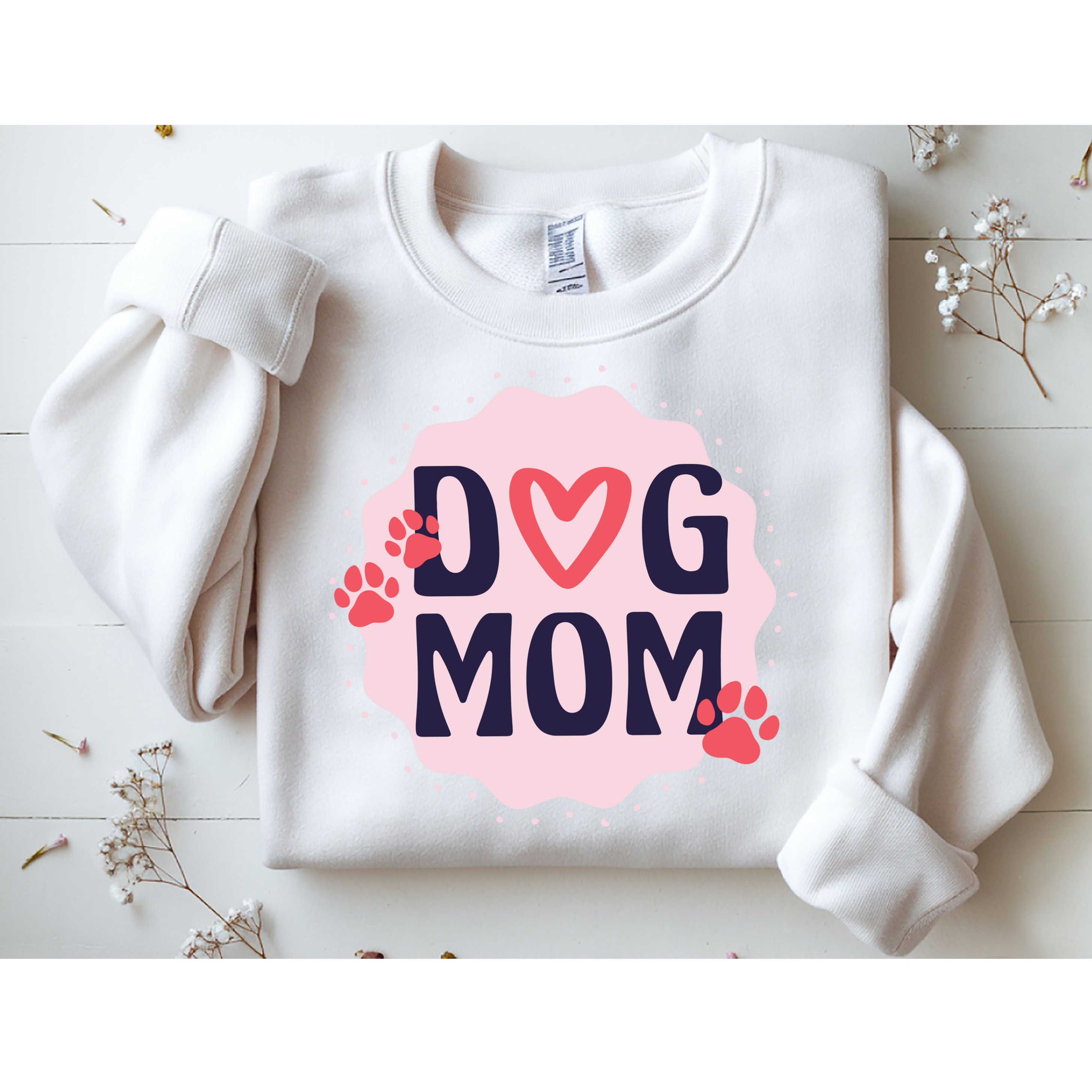 Dog Mom Paw Sweatshirt