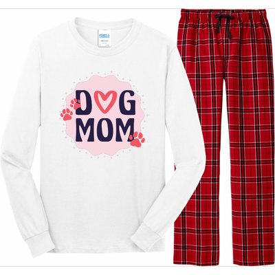 Dog Mom Paw Long Sleeve Pajama Set