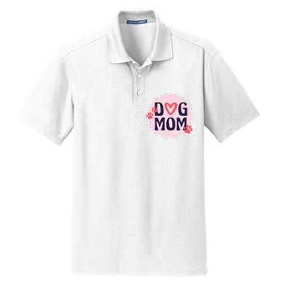 Dog Mom Paw Dry Zone Grid Polo