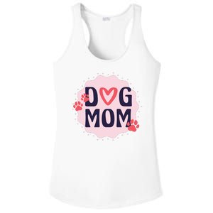 Dog Mom Paw Ladies PosiCharge Competitor Racerback Tank