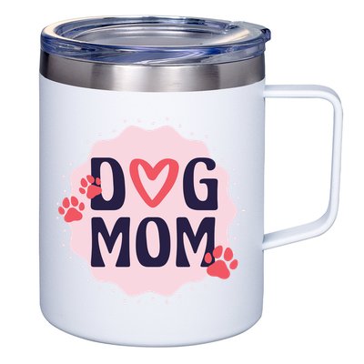 Dog Mom Paw 12oz Stainless Steel Coffee Mug