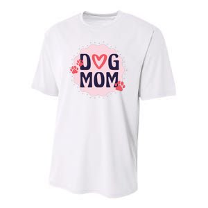 Dog Mom Paw Youth Performance Sprint T-Shirt