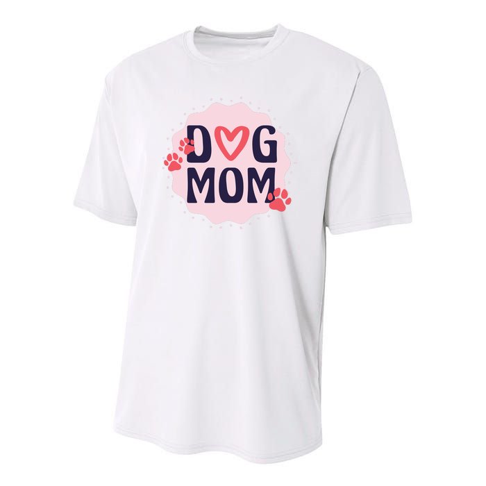 Dog Mom Paw Youth Performance Sprint T-Shirt