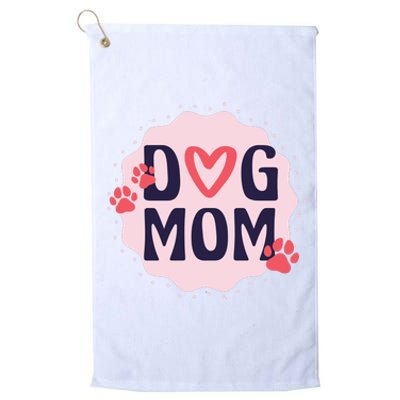 Dog Mom Paw Platinum Collection Golf Towel