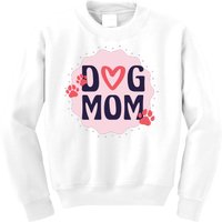 Dog Mom Paw Kids Sweatshirt