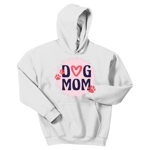 Dog Mom Paw Kids Hoodie