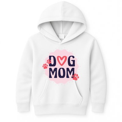 Dog Mom Paw Kids Hoodie