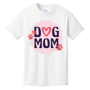 Dog Mom Paw Kids T-Shirt