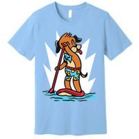 Dog Paddle Boarding Premium T-Shirt