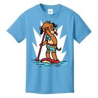 Dog Paddle Boarding Kids T-Shirt