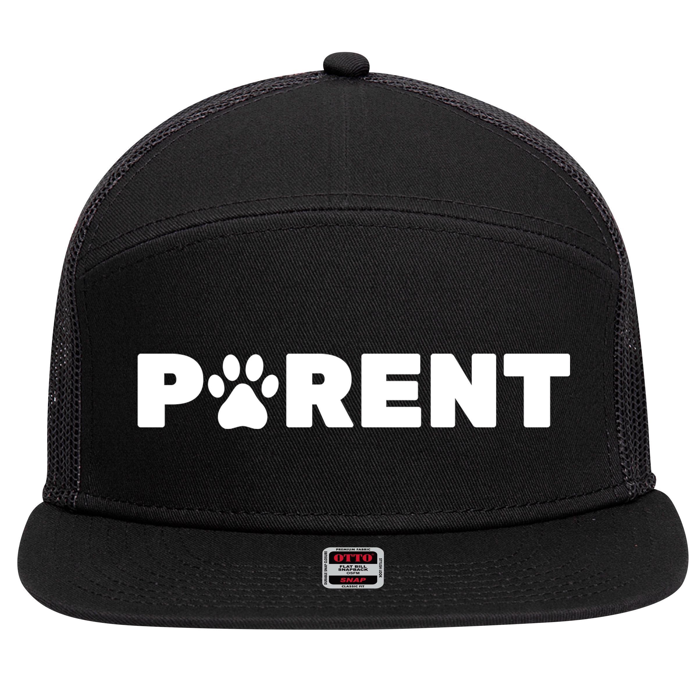 Dog Parent Pet 7 Panel Mesh Trucker Snapback Hat