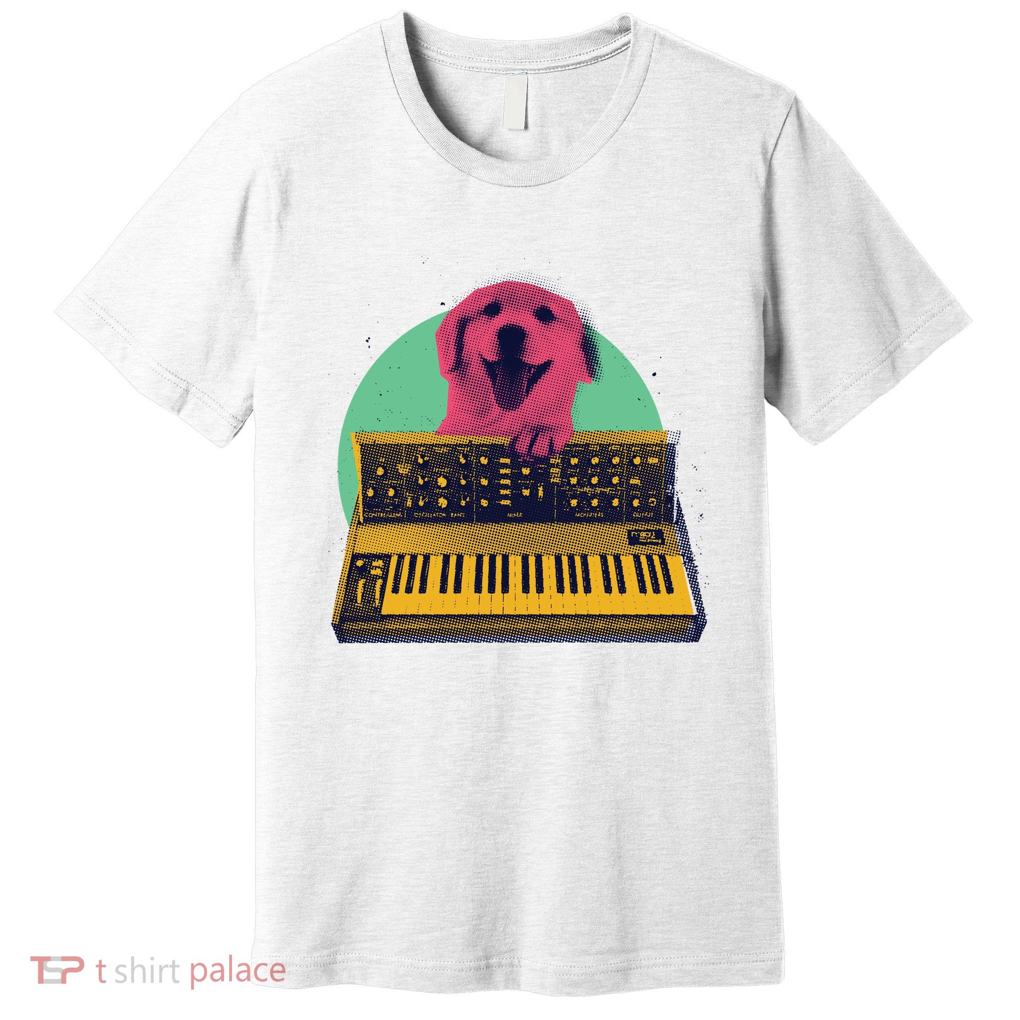 Dog Playing Piano Premium T-Shirt