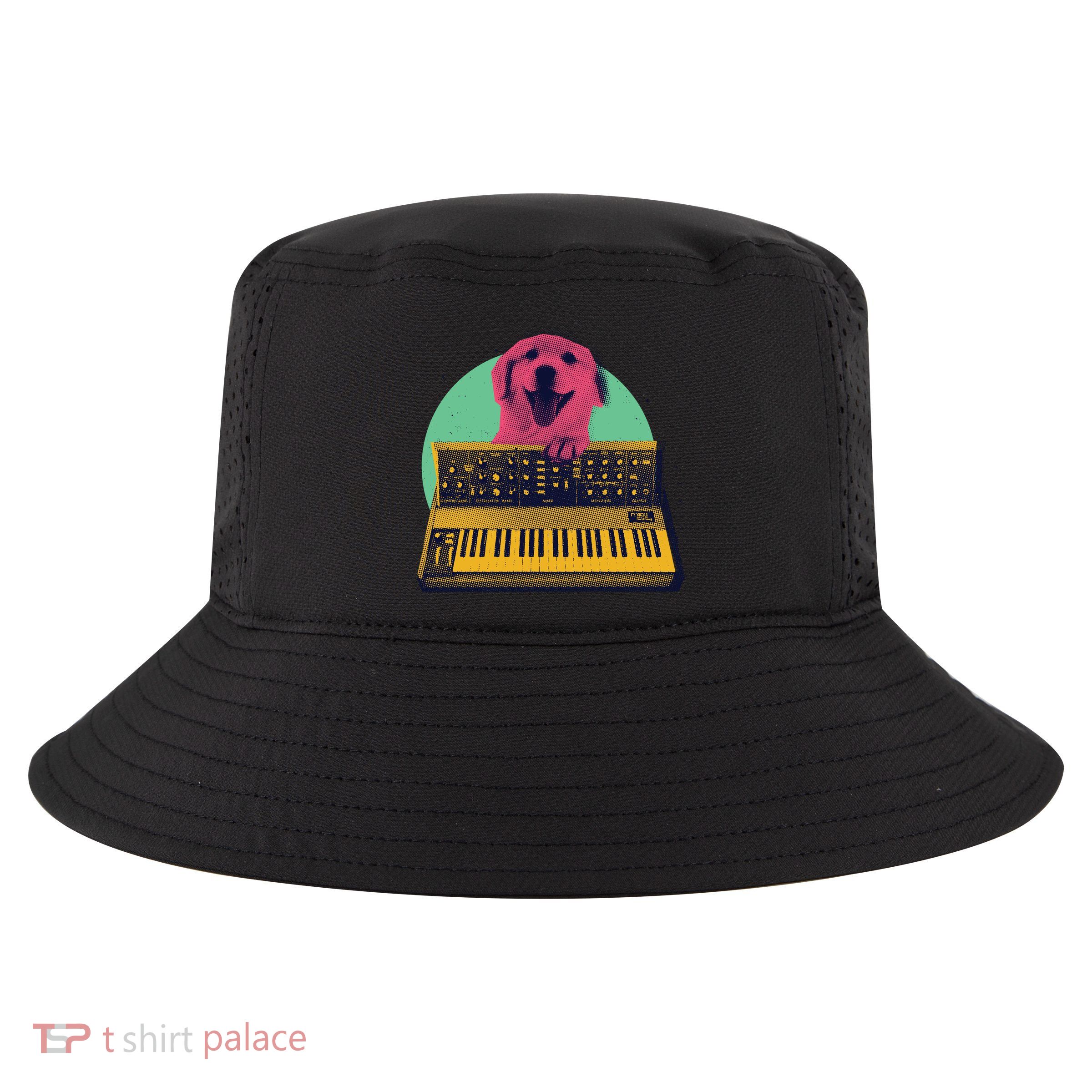 Dog Playing Piano Cool Comfort Performance Bucket Hat