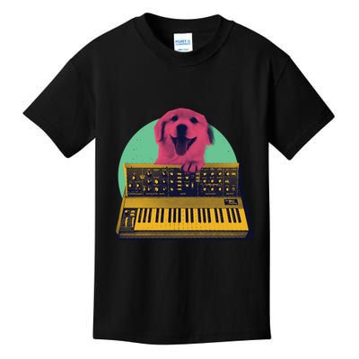 Dog Playing Piano Kids T-Shirt