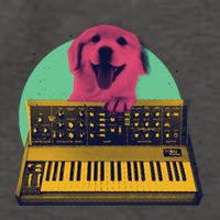 Dog Playing Piano Vector Backpack