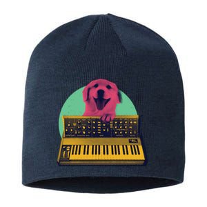 Dog Playing Piano Sustainable Beanie