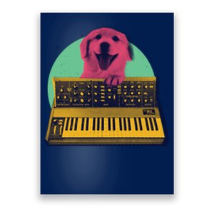 Dog Playing Piano Poster