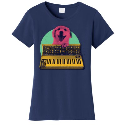 Dog Playing Piano Women's T-Shirt