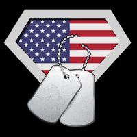 Dog Tag American Flag Superhero Emblem Backpack