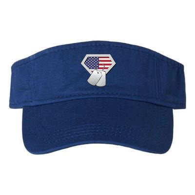 Dog Tag American Flag Superhero Emblem Visor
