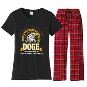 Department Of Government Efficiency Funny Trump 2024 Doge Women's Flannel Pajama Set