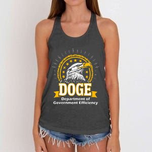 Department Of Government Efficiency Funny Trump 2024 Doge Women's Knotted Racerback Tank