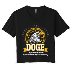 Department Of Government Efficiency Funny Trump 2024 Doge Women's Crop Top Tee