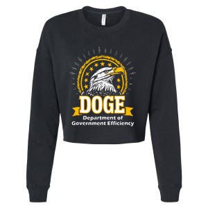 Department Of Government Efficiency Funny Trump 2024 Doge Cropped Pullover Crew