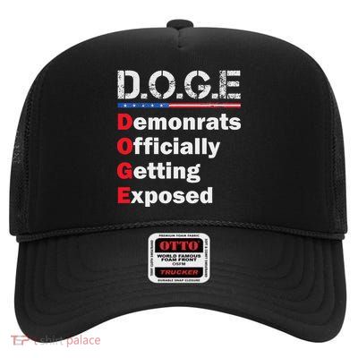 Democrat Officially Getting Exposed Trump 2025 High Crown Mesh Back Trucker Hat