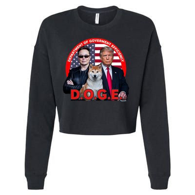 Department Of Government Efficiency D.O.G.E Doge Cropped Pullover Crew