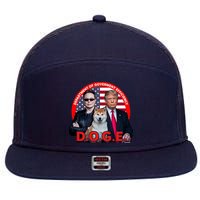 Department Of Government Efficiency D.O.G.E Doge 7 Panel Mesh Trucker Snapback Hat