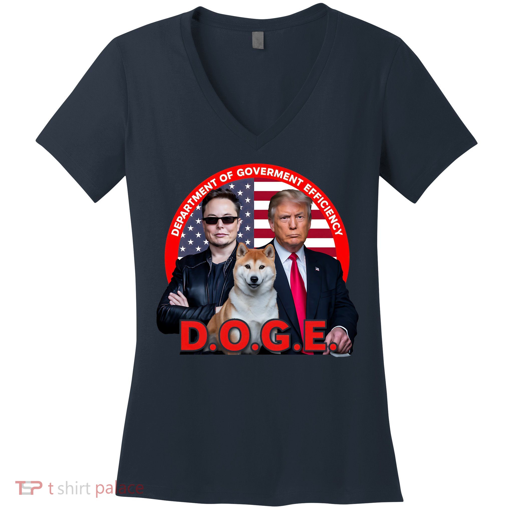 Department Of Government Efficiency D.O.G.E Doge Women's V-Neck T-Shirt