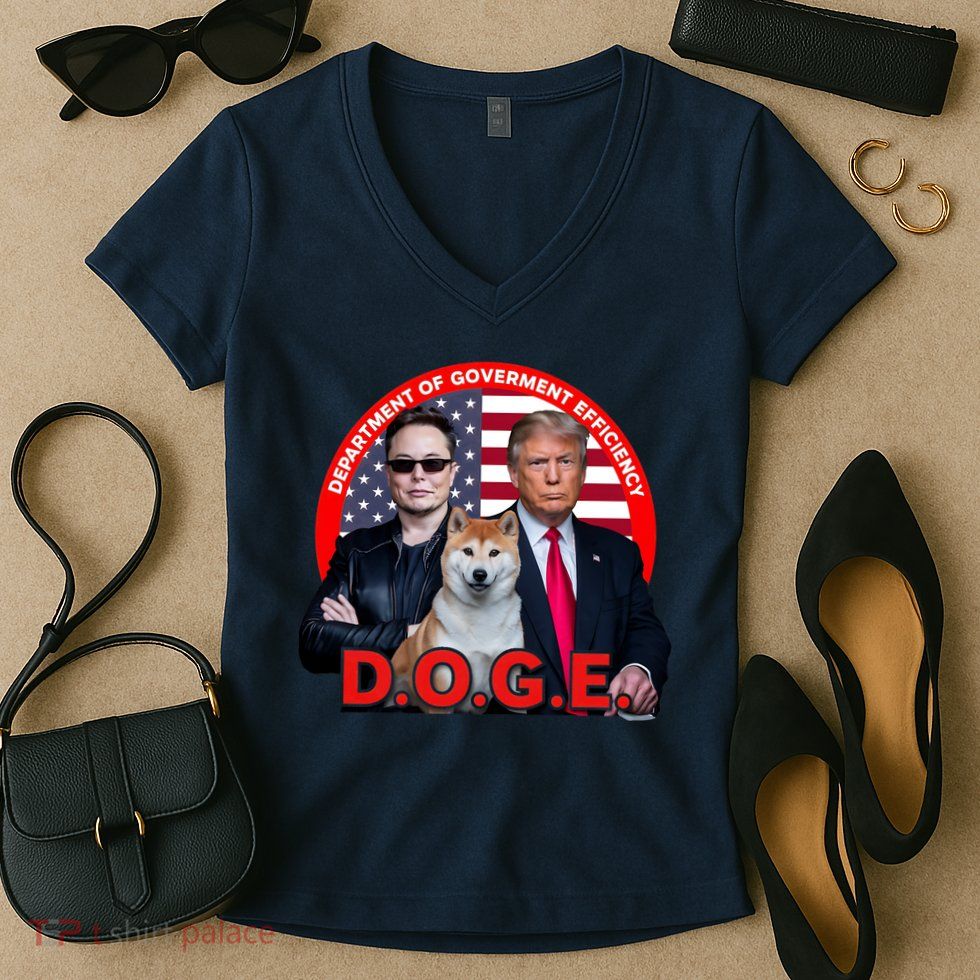 Department Of Government Efficiency D.O.G.E Doge Women's V-Neck T-Shirt