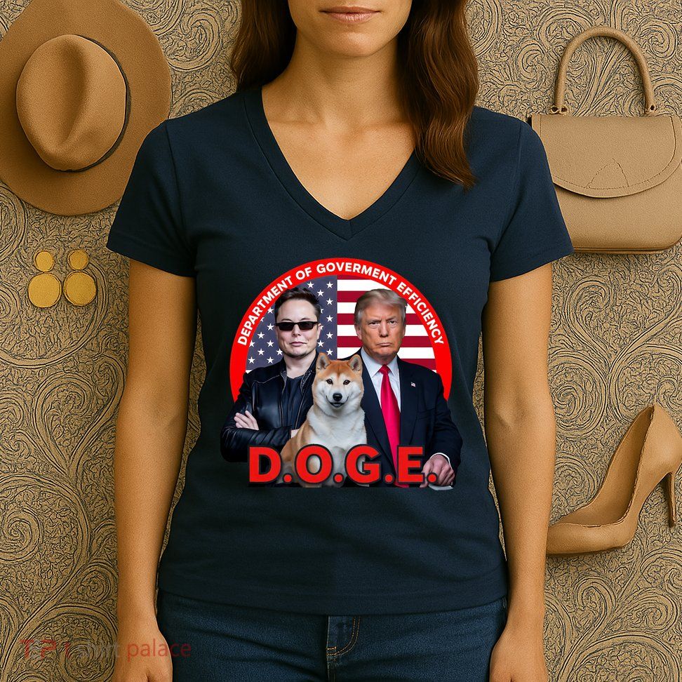 Department Of Government Efficiency D.O.G.E Doge Women's V-Neck T-Shirt