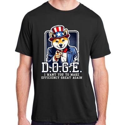 Department Of Government Efficiency Doge Uncle Sam Dog Adult ChromaSoft Performance T-Shirt