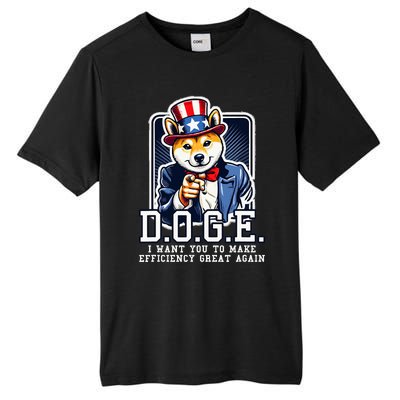 Department Of Government Efficiency Doge Uncle Sam Dog Tall Fusion ChromaSoft Performance T-Shirt