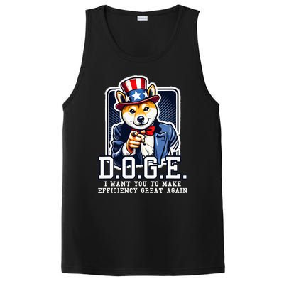 Department Of Government Efficiency Doge Uncle Sam Dog PosiCharge Competitor Tank