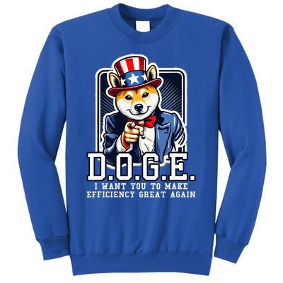 Department Of Government Efficiency Doge Uncle Sam Dog Sweatshirt