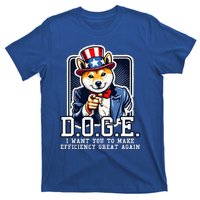 Department Of Government Efficiency Doge Uncle Sam Dog T-Shirt