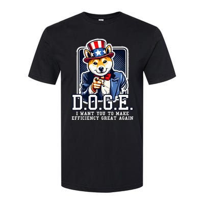 Department Of Government Efficiency Doge Uncle Sam Dog Softstyle CVC T-Shirt