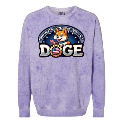 Department Of Government Efficiency Doge Colorblast Crewneck Sweatshirt