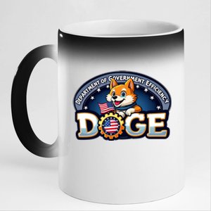 Department Of Government Efficiency Doge 11oz Black Color Changing Mug