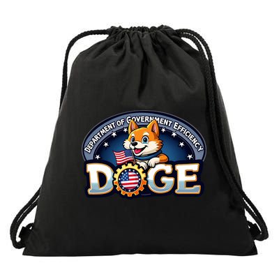 Department Of Government Efficiency Doge Drawstring Bag