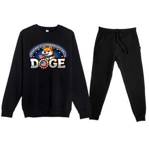 Department Of Government Efficiency Doge Premium Crewneck Sweatsuit Set