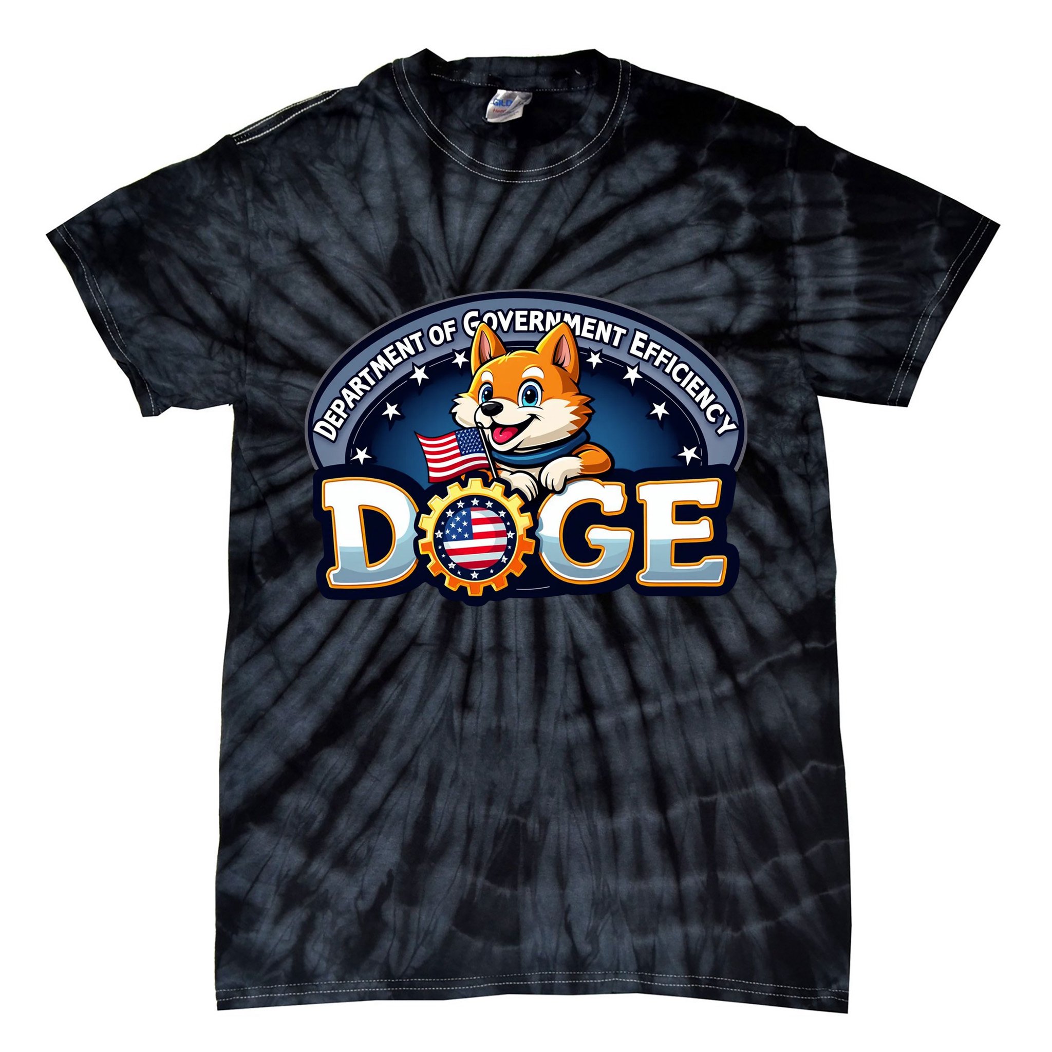 Department Of Government Efficiency Doge Tie-Dye T-Shirt