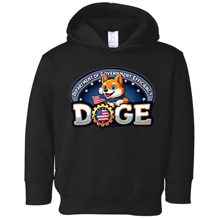 Department Of Government Efficiency Doge Toddler Hoodie
