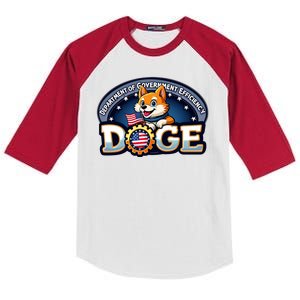 Department Of Government Efficiency Doge Kids Colorblock Raglan Jersey