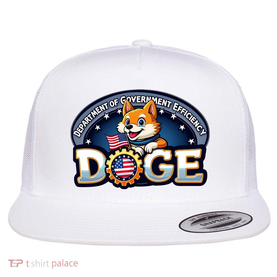 Department Of Government Efficiency Doge Flat Bill Trucker Hat