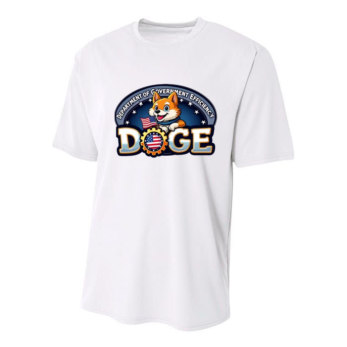 Department Of Government Efficiency Doge Youth Performance Sprint T-Shirt
